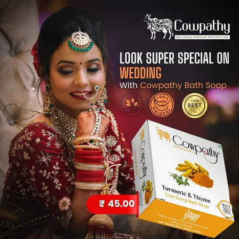 Cowpathy Turmeric | Thyme Cow Dung Bath Soap